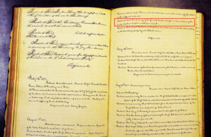 Scan of a salary ledger from 1852.